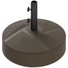 Patio Umbrella Base Holder, Heavy Duty Outdoor Umbrella Stand Base, Filled Up to 66lbs with Stand or 55lbs with Water for Garden, Poolside, Brown
