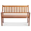 Outdoor Bench, 50 inches Wood Garden Bench for Outdoors, Outdoor Garden Park Bench with Backrest and Armrests, 800 lbs Load Capacity Bench