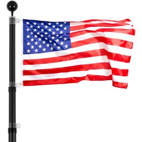 20FT Telescoping Flag pole Kit, Heavy Duty Aluminum Alloy in Ground Flag Poles for Outside, 3 Display Modes Flagpole with 3x5 American Flag