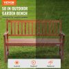 Outdoor Bench, 50 inches Wood Garden Bench for Outdoors, Outdoor Garden Park Bench with Backrest and Armrests, 800 lbs Load Capacity Bench