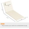 Foldable Chaise Lounge Cushion Set of 2, Outdoor Lounge Chair Cushion Set, UPF50+ 230gsm Olefin, 80" x 26" Cream White