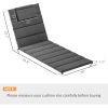 Foldable Chaise Lounge Cushion Set of 2, Outdoor Lounge Chair Cushion Set, UPF50+ 230gsm Olefin, 80" x 26" Dark Gray