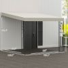 10' x 10' Outdoor Pergola Canopy, Metal Patio Canopy with Drainage Holes for Backyard, Garden, Cream White