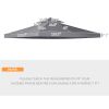 10' x 10' Gazebo Replacement Canopy 2 Tier Top UV Cover Pavilion Garden Patio Outdoor Dark Gray (TOP ONLY)