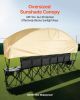 Portable Folding Bench, 6 Seat Soccer Bench with Storage Pockets Cup Holders & Carrying Bag, Lightweight Sideline Seating with Sunshade for Football