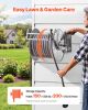 Wall Mounted Garden Hose Reel, Holds 150 ft 5/8-inch Water Hose Winder, Heavy-Duty Stainless Steel