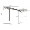 10' x 8' Outdoor Pergola and Patio Gazebo for Garden, Camper, Deck, Doors and Windows, Cream White
