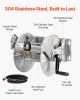 Wall Mounted Garden Hose Reel, Holds 150 ft 5/8-inch Water Hose Winder, Heavy-Duty Stainless Steel