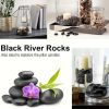 38lbs Black River Rocks, 2-3 inch Polished Pebbles for Plants, Vase Filler, Aquarium, Landscaping, Indoor/Outdoor Decor
