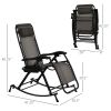 Relaxation Redefined: Grey Zero Gravity Rocker with Headrest, Tray & Phone Holder