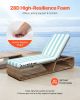 Chaise Lounge Cushion, 80 x 26 x 4 in, Set of 2 Outdoor Lounge Chair Cushions, Waterproof & Fade-Resistant Sun Lounger Cushions with Ties