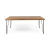 7 PCS Outdoor Dining Set for 6, Rectangular Table with Acacia Wood Top & Rattan Chairs, 72" Large Modern Furniture Set for Patio, Deck, Backyard