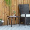 Wicker Side Table Patio All-Weather Material Outdoor Furniture