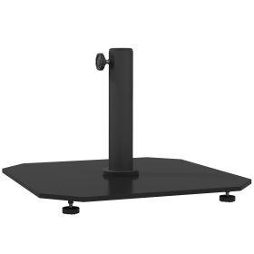 Square Patio Umbrella Base, 41 lbs Metal Umbrella Stand Base with Adjustable Foot Pads (Color: Black)