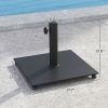 Square Patio Umbrella Base, 29 lbs Metal Umbrella Stand Base with Adjustable Foot Pads