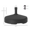 Round Patio Umbrella Base Holder, Heavy Duty Outdoor Umbrella Stand Base, Filled Up to 62lbs with Stand or 51lbs with Water for Garden, Poolside