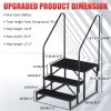 Hot Tub Steps Outdoor, 2 RV Steps with Handrail, Portable RV Stairs 3 Step, Heavy Duty Truck Camper Steps Ladders for Travel Trailers, 5th Wheel