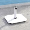 Square Patio Umbrella Base, 41 lbs Metal Umbrella Stand Base with Adjustable Foot Pads