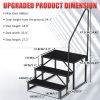 Hot Tub Steps Outdoor, 2 RV Steps with Handrail, Portable RV Stairs 3 Step, Heavy Duty Truck Camper Steps Ladders for Travel Trailers, 5th Wheel